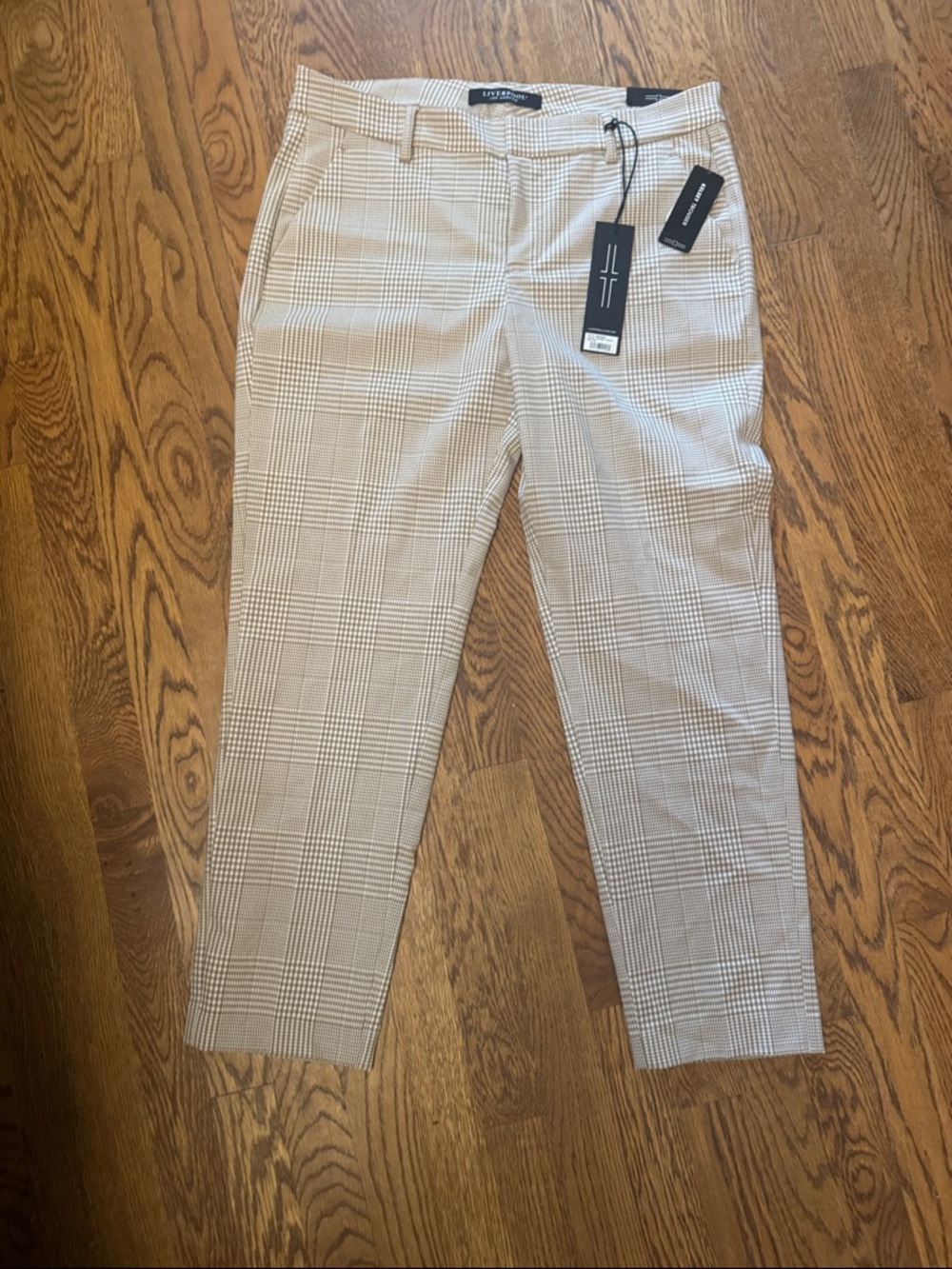 NWT Liverpool Jeans Company Women's Ankle Plaid Pants size 8/29